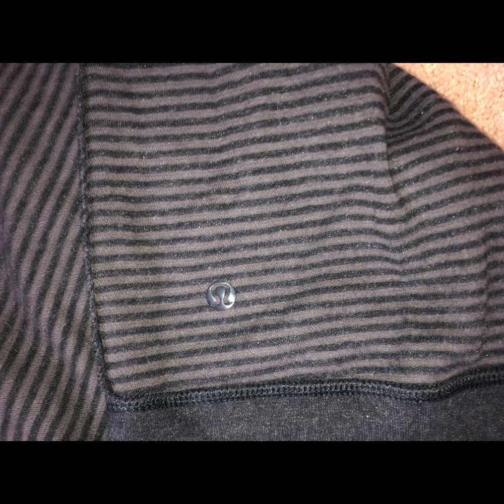 Reversible grey stripped lululemon hoodie